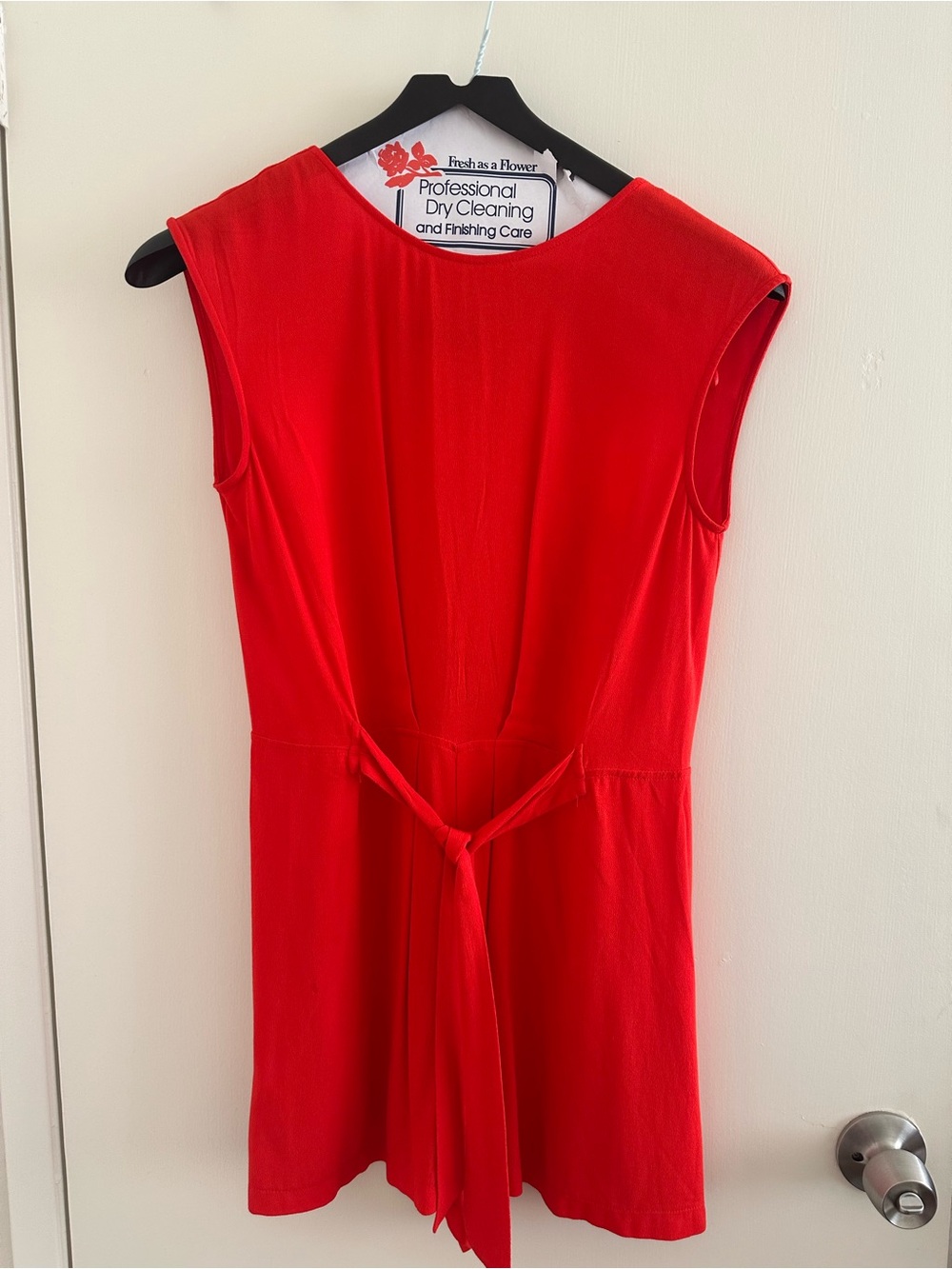Zara Vibrant Red Tie Mini Romper
